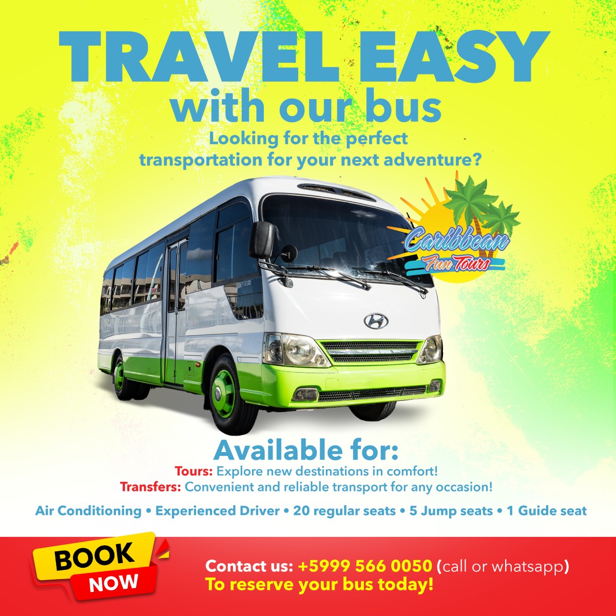 Caribbean Fun Tours Bus Poster